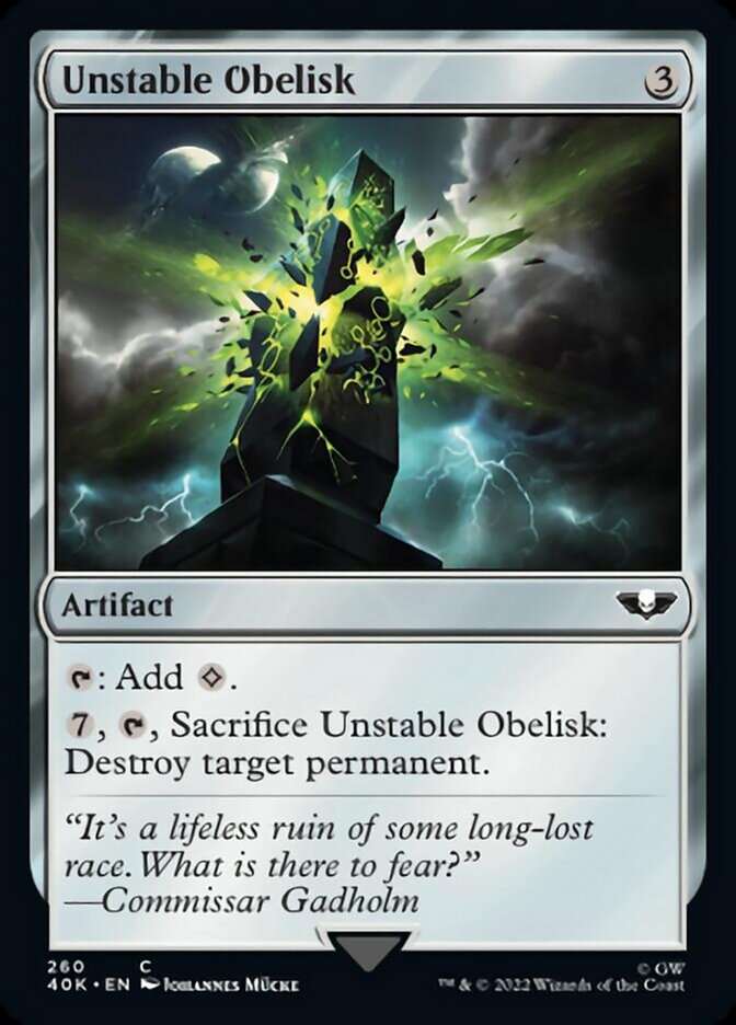 Unstable Obelisk (Surge Foil) [Warhammer 40,000] | Jomio and Rueliete's Cards and Comics