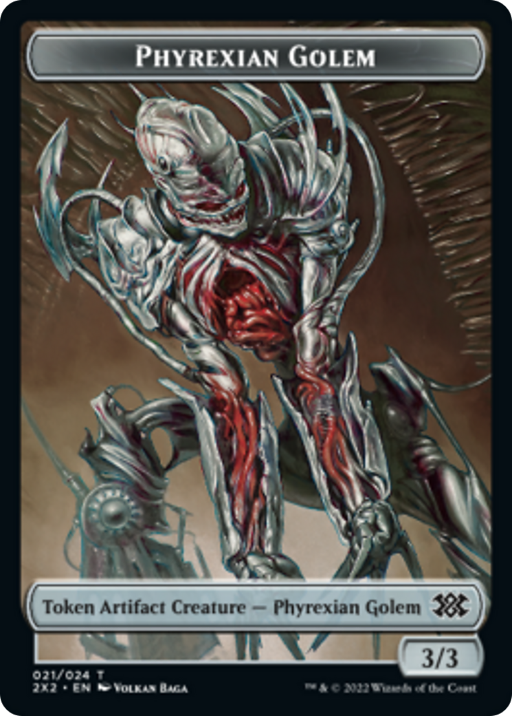 Elemental // Phyrexian Golem Double-Sided Token [Double Masters 2022 Tokens] | Jomio and Rueliete's Cards and Comics