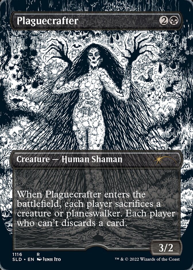 Plaguecrafter (Borderless Etched Foil) [Secret Lair Drop Series] | Jomio and Rueliete's Cards and Comics