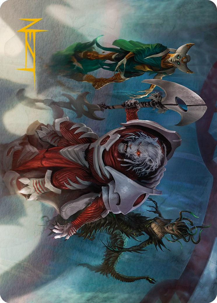 Norn's Decree Art Card (Gold-Stamped Signature) [Phyrexia: All Will Be One Art Series] | Jomio and Rueliete's Cards and Comics