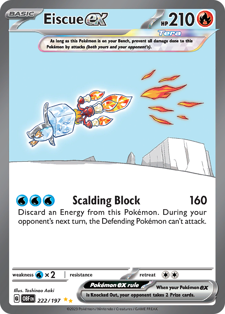Eiscue ex (222/197) [Scarlet & Violet: Obsidian Flames] | Jomio and Rueliete's Cards and Comics
