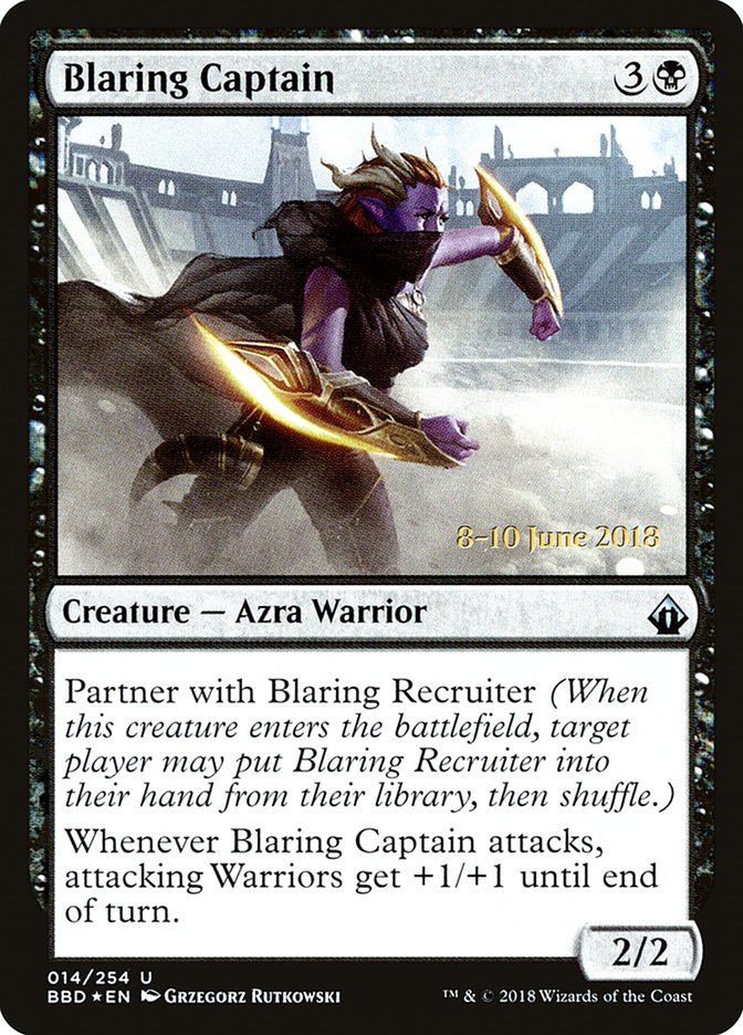 Blaring Captain (Prerelease) [Battlebond Prerelease Promos] | Jomio and Rueliete's Cards and Comics
