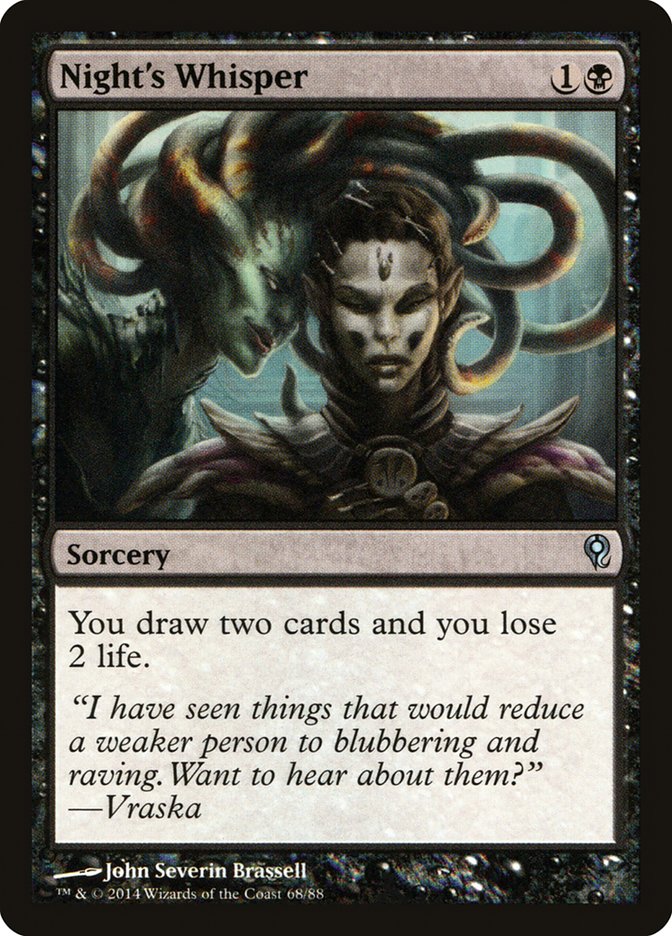 Night's Whisper [Duel Decks: Jace vs. Vraska] | Jomio and Rueliete's Cards and Comics