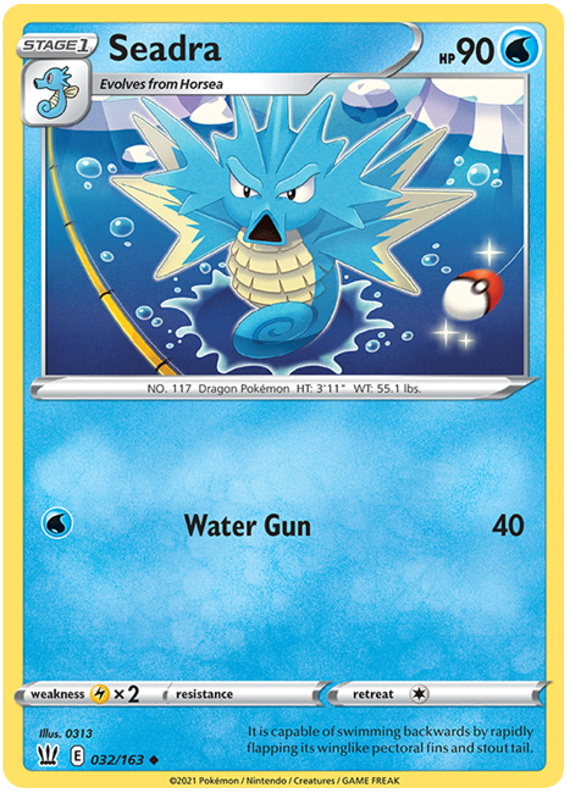Seadra (032/163) [Sword & Shield: Battle Styles] | Jomio and Rueliete's Cards and Comics