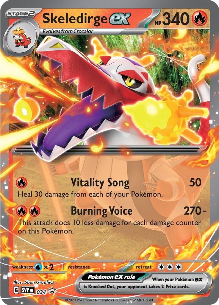 Skeledirge ex (034) [Scarlet & Violet: Black Star Promos] | Jomio and Rueliete's Cards and Comics
