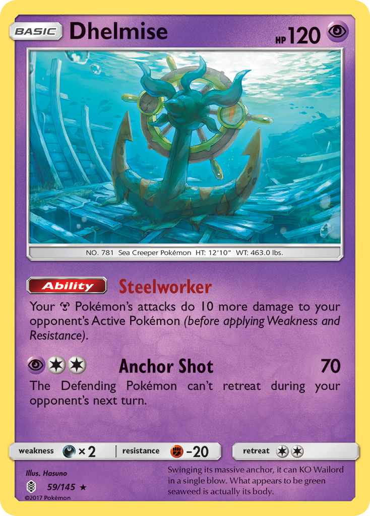 Dhelmise (59/145) [Sun & Moon: Guardians Rising] | Jomio and Rueliete's Cards and Comics