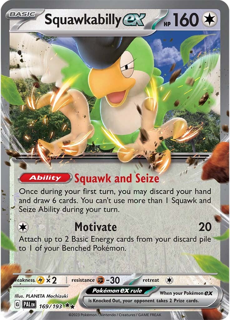 Squawkabilly ex (169/193) [Scarlet & Violet: Paldea Evolved] | Jomio and Rueliete's Cards and Comics