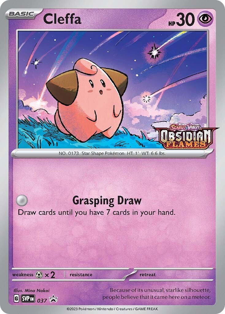 Cleffa (037) (Stamped) [Scarlet & Violet: Black Star Promos] | Jomio and Rueliete's Cards and Comics