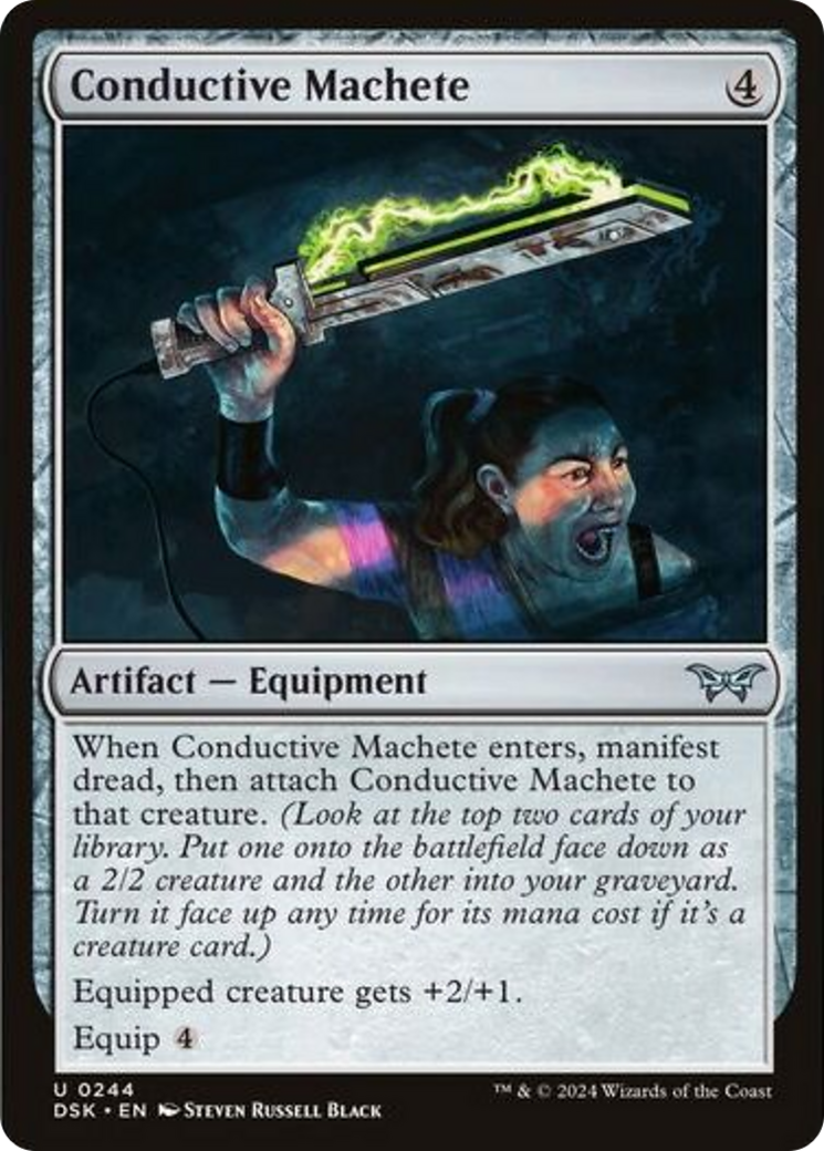 Conductive Machete [Duskmourn: House of Horror] | Jomio and Rueliete's Cards and Comics