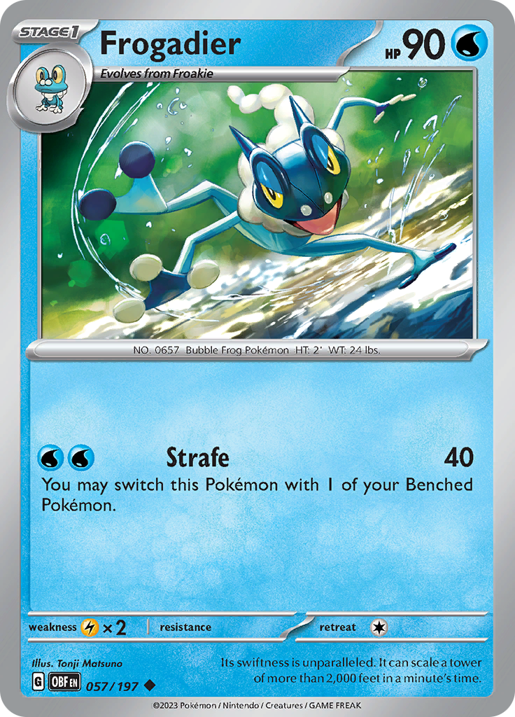 Frogadier (057/197) [Scarlet & Violet: Obsidian Flames] | Jomio and Rueliete's Cards and Comics