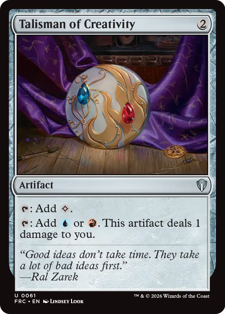 Talisman of Creativity [Reality Fracture Commander] | Jomio and Rueliete's Cards and Comics