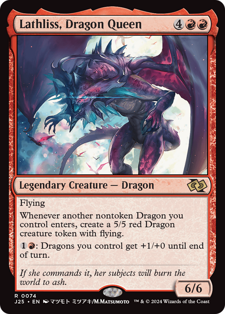 Lathliss, Dragon Queen (Anime) [Foundations Jumpstart] | Jomio and Rueliete's Cards and Comics