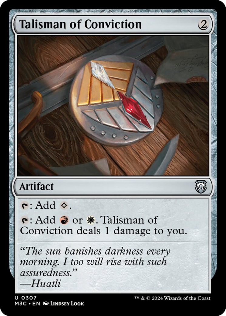 Talisman of Conviction (Ripple Foil) [Modern Horizons 3 Commander] | Jomio and Rueliete's Cards and Comics