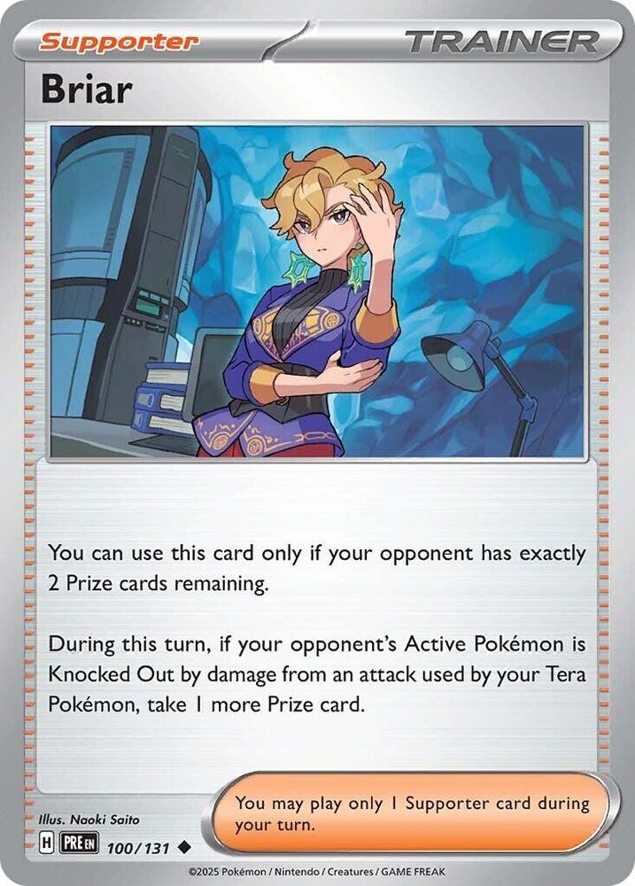 Briar (100/131) [Scarlet & Violet: Prismatic Evolutions] | Jomio and Rueliete's Cards and Comics