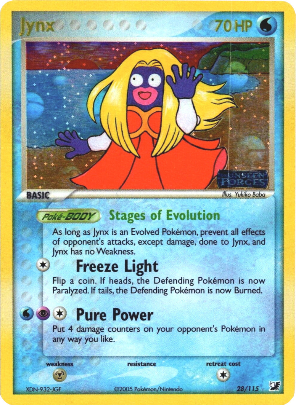 Jynx (28/115) (Stamped) [EX: Unseen Forces] | Jomio and Rueliete's Cards and Comics