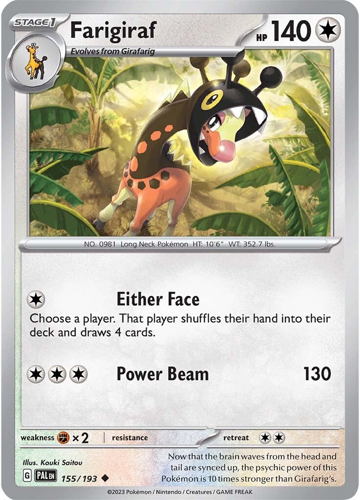 Farigiraf (155/193) [Scarlet & Violet: Paldea Evolved] | Jomio and Rueliete's Cards and Comics