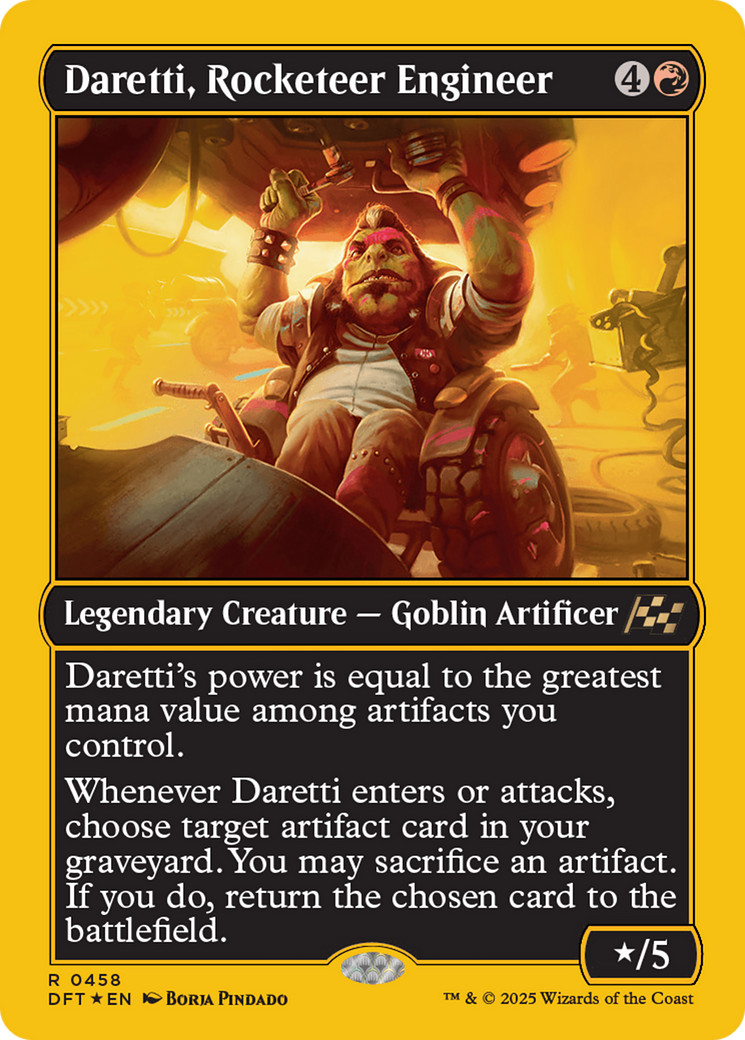 Daretti, Rocketeer Engineer (First-Place Foil) [Aetherdrift] | Jomio and Rueliete's Cards and Comics