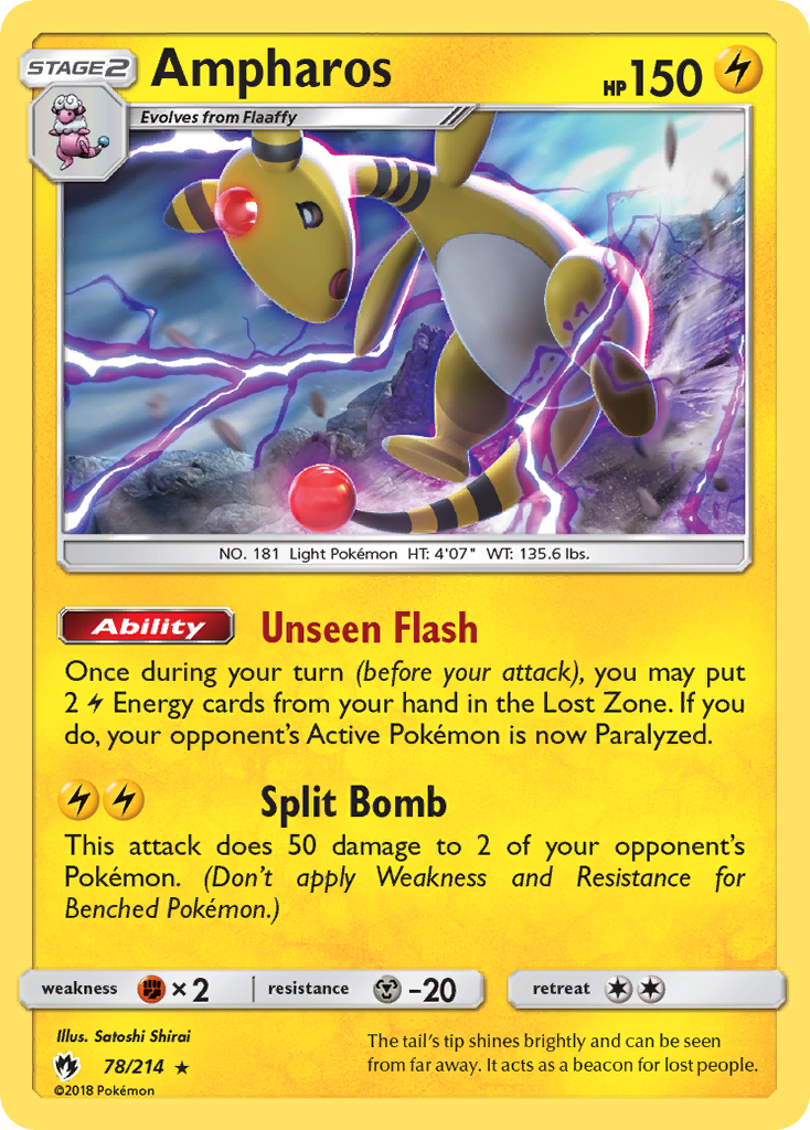Ampharos (78/214) [Sun & Moon: Lost Thunder] | Jomio and Rueliete's Cards and Comics