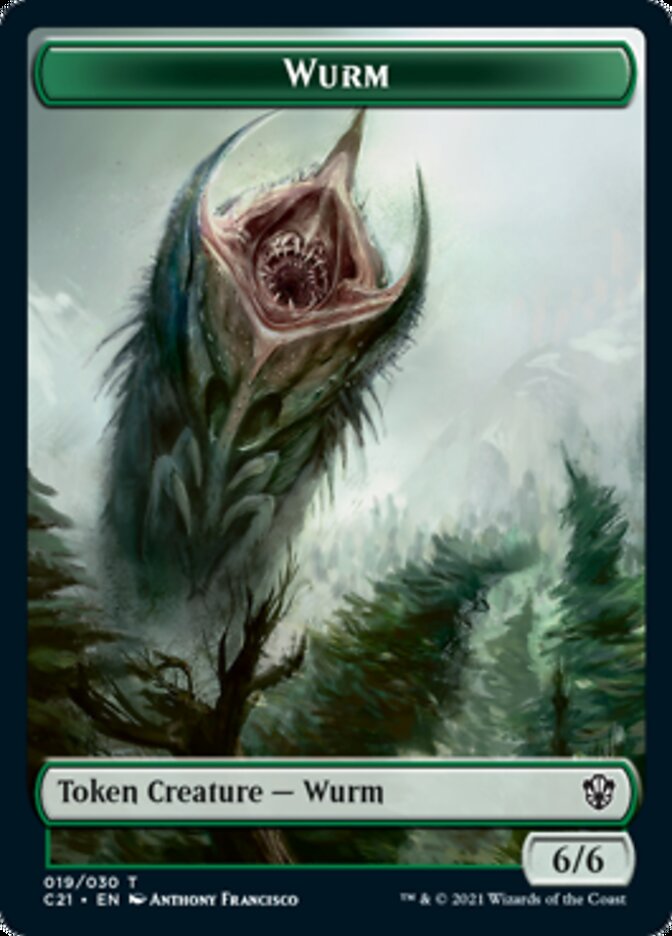 Wurm // Kraken Double-Sided Token [Commander 2021 Tokens] | Jomio and Rueliete's Cards and Comics