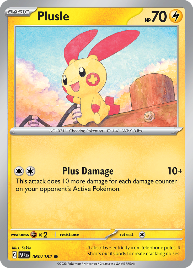 Plusle (060/182) [Scarlet & Violet: Paradox Rift] | Jomio and Rueliete's Cards and Comics
