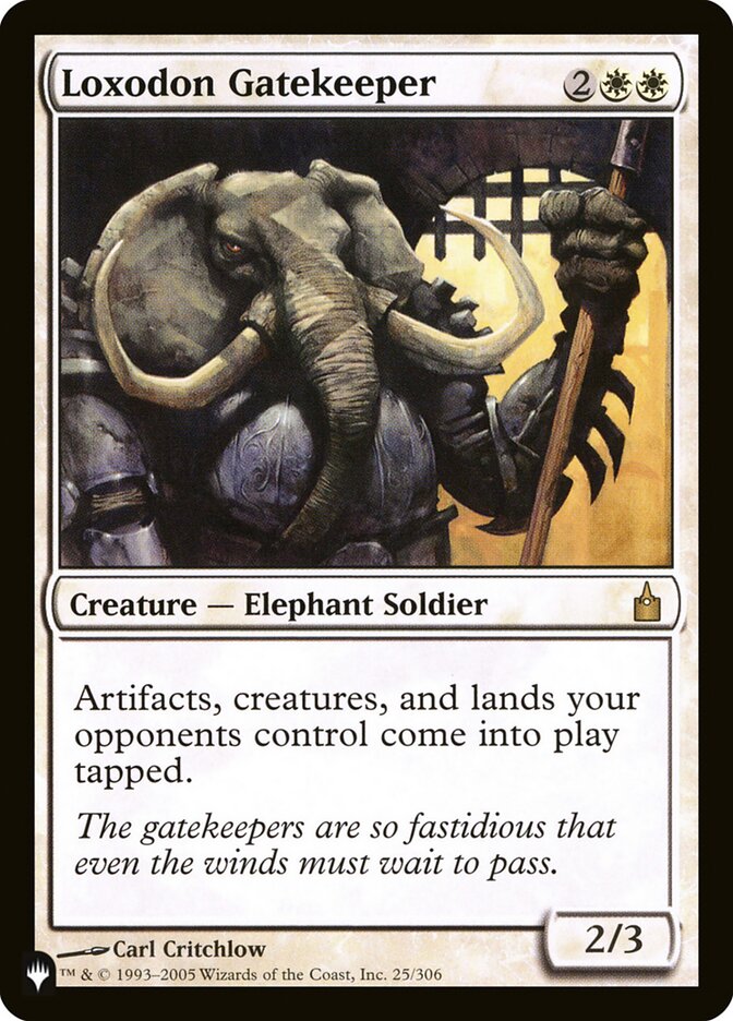 Loxodon Gatekeeper [The List] | Jomio and Rueliete's Cards and Comics