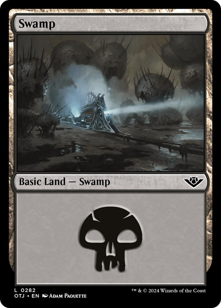 Swamp (0282) [Outlaws of Thunder Junction] | Jomio and Rueliete's Cards and Comics