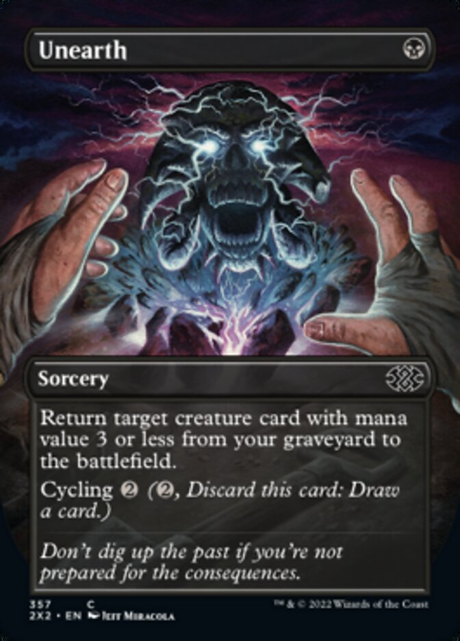 Unearth (Borderless Alternate Art) [Double Masters 2022] | Jomio and Rueliete's Cards and Comics