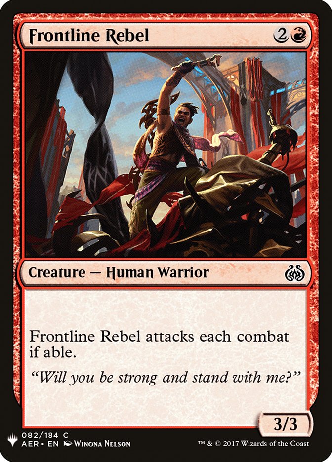 Frontline Rebel [Mystery Booster] | Jomio and Rueliete's Cards and Comics