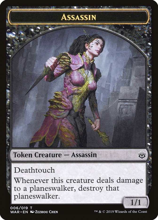 Assassin Token [War of the Spark Tokens] | Jomio and Rueliete's Cards and Comics