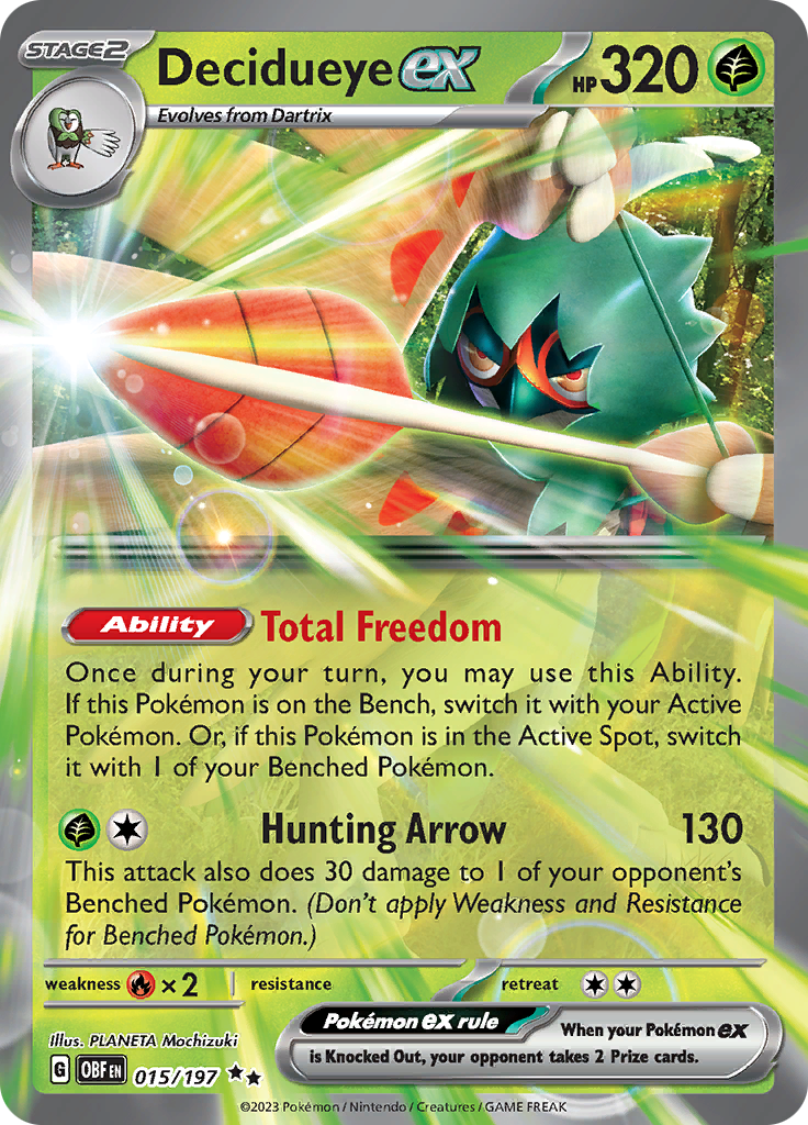 Decidueye ex (015/197) [Scarlet & Violet: Obsidian Flames] | Jomio and Rueliete's Cards and Comics