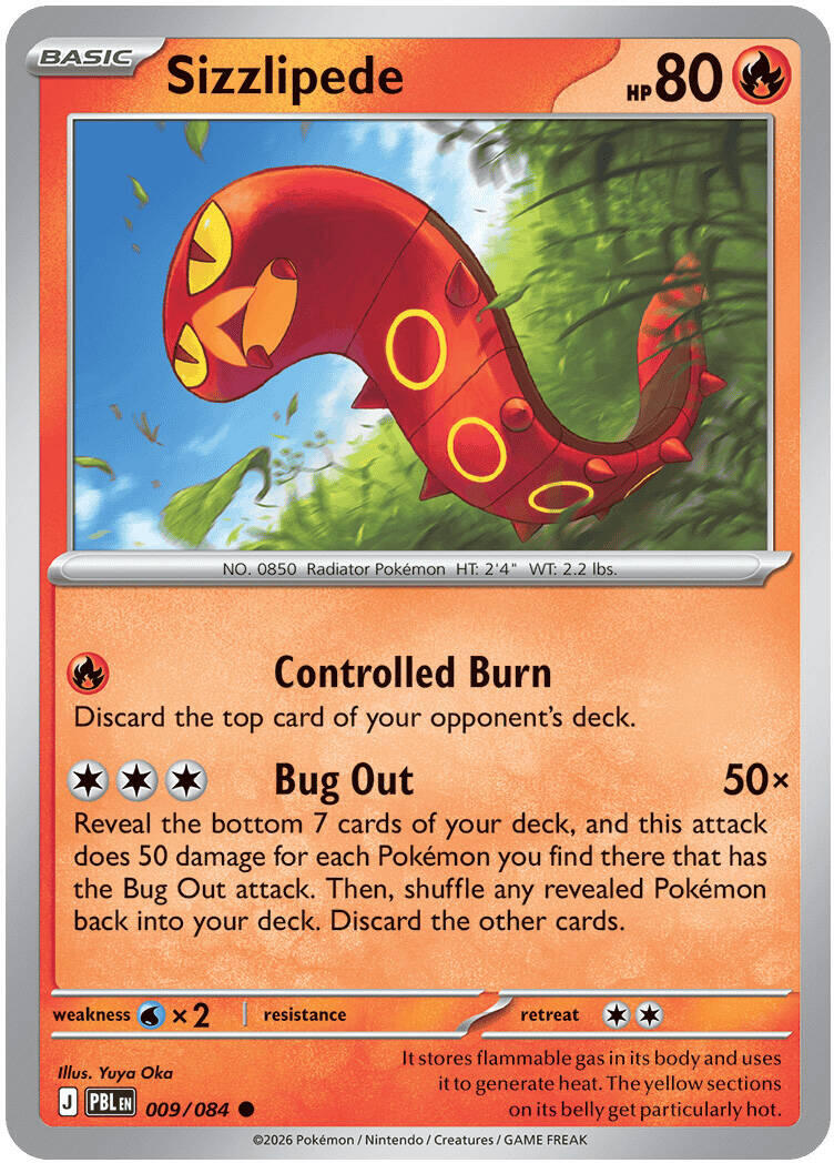 Sizzlipede (009/084) [Mega Evolution: Pitch Black] | Jomio and Rueliete's Cards and Comics