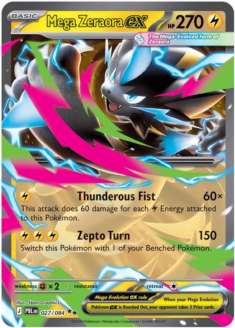 Mega Zeraora ex (027/084) [Mega Evolution: Pitch Black] | Jomio and Rueliete's Cards and Comics
