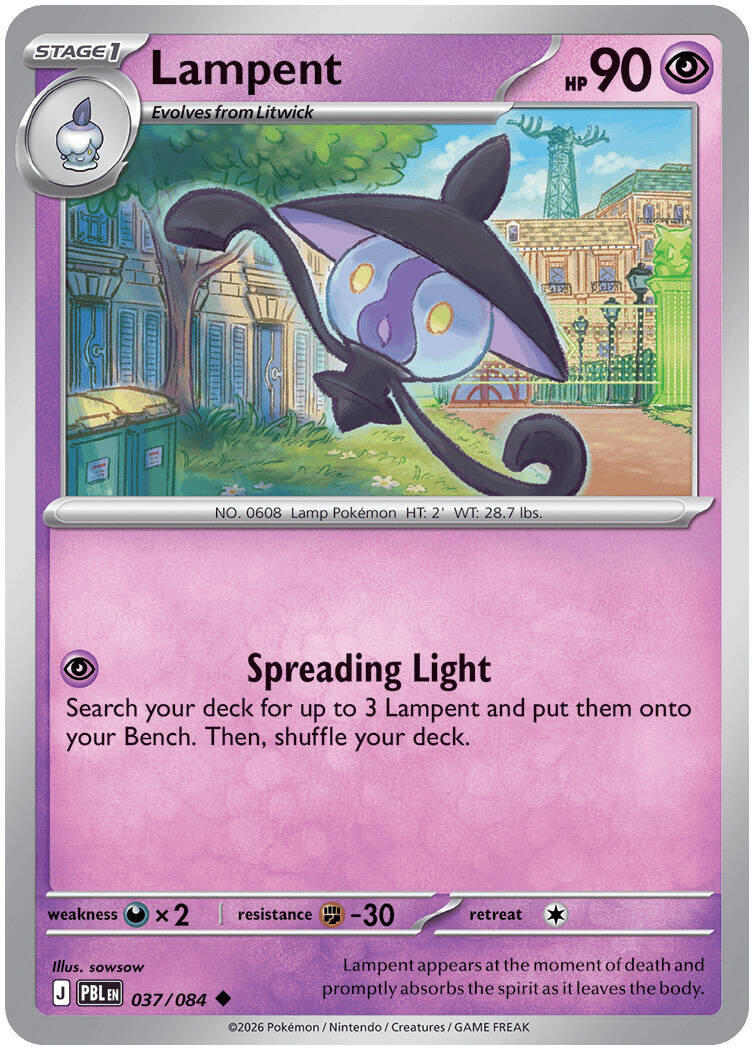 Lampent (037/084) [Mega Evolution: Pitch Black] | Jomio and Rueliete's Cards and Comics