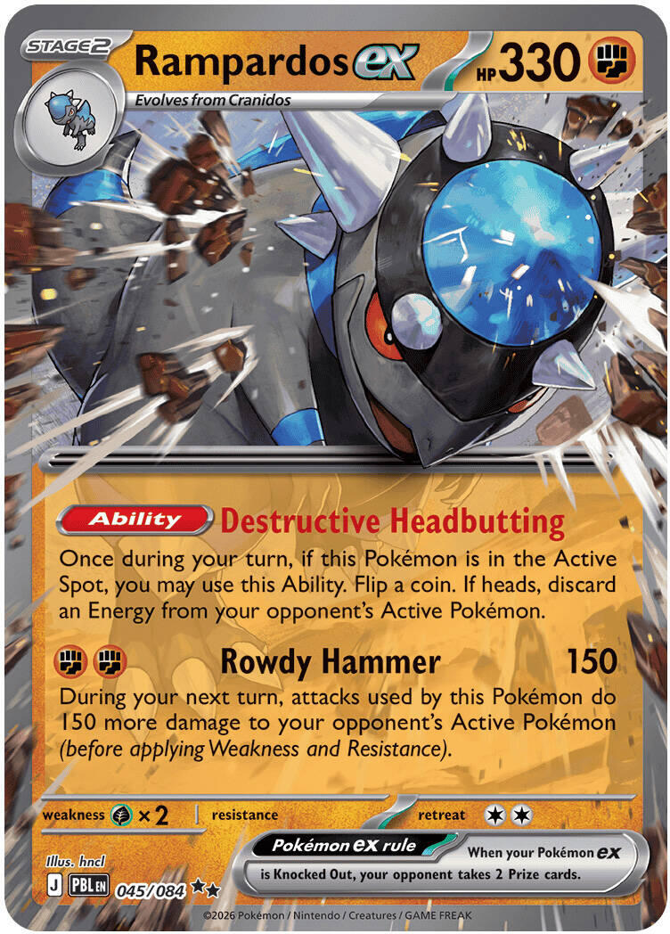 Rampardos ex (045/084) [Mega Evolution: Pitch Black] | Jomio and Rueliete's Cards and Comics