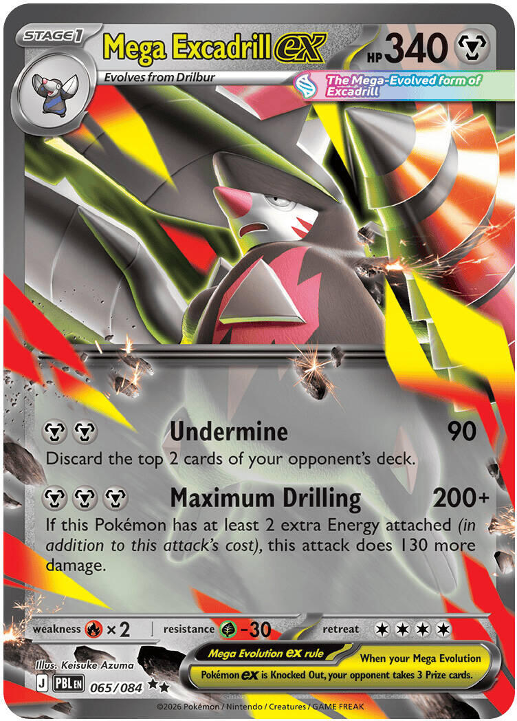 Mega Excadrill ex (065/084) [Mega Evolution: Pitch Black] | Jomio and Rueliete's Cards and Comics