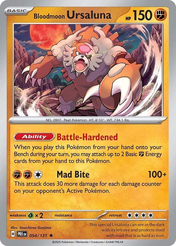 Bloodmoon Ursaluna (054/131) [Scarlet & Violet: Prismatic Evolutions] | Jomio and Rueliete's Cards and Comics