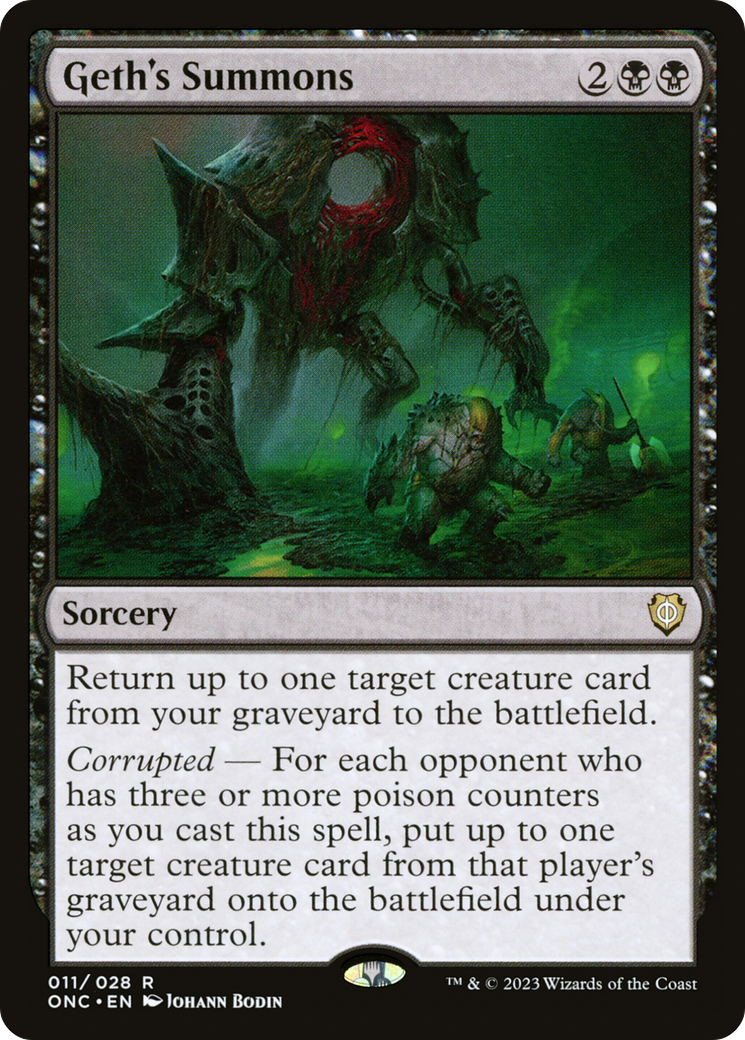 Geth's Summons [Phyrexia: All Will Be One Commander] | Jomio and Rueliete's Cards and Comics