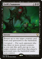 Geth's Summons [Phyrexia: All Will Be One Commander] | Jomio and Rueliete's Cards and Comics