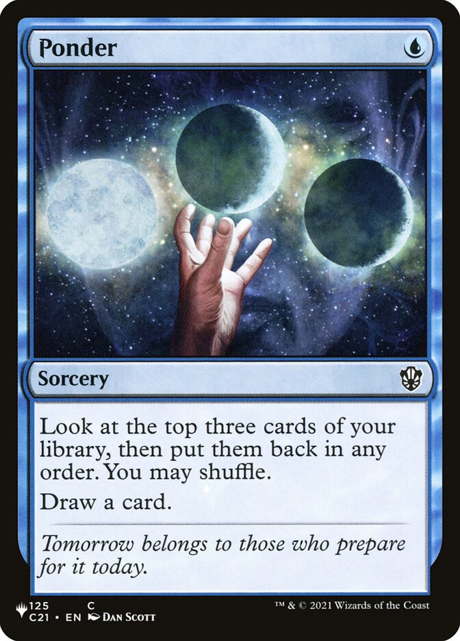 Ponder [Secret Lair: Heads I Win, Tails You Lose] | Jomio and Rueliete's Cards and Comics