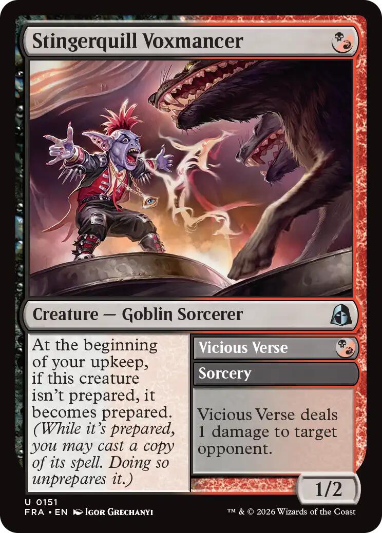 Stingerquill Voxmancer // Vicious Verse [Reality Fracture] | Jomio and Rueliete's Cards and Comics