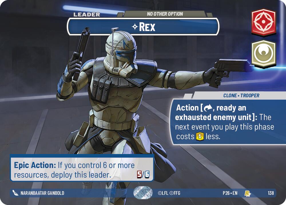 Rex - No Other Option (138) (Prize Wall) (138) [Galactic Championship 2026] | Jomio and Rueliete's Cards and Comics
