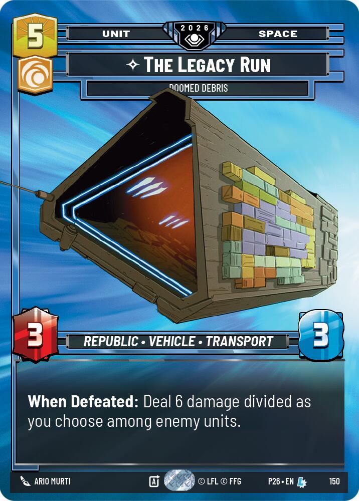 The Legacy Run - Doomed Debris (150) (Prize Wall) (150) [Galactic Championship 2026] | Jomio and Rueliete's Cards and Comics
