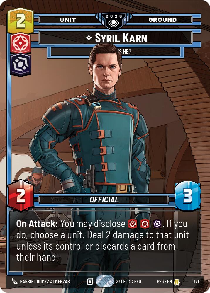 Syril Karn - Where Is He? (171) (171) [Galactic Championship 2026] | Jomio and Rueliete's Cards and Comics