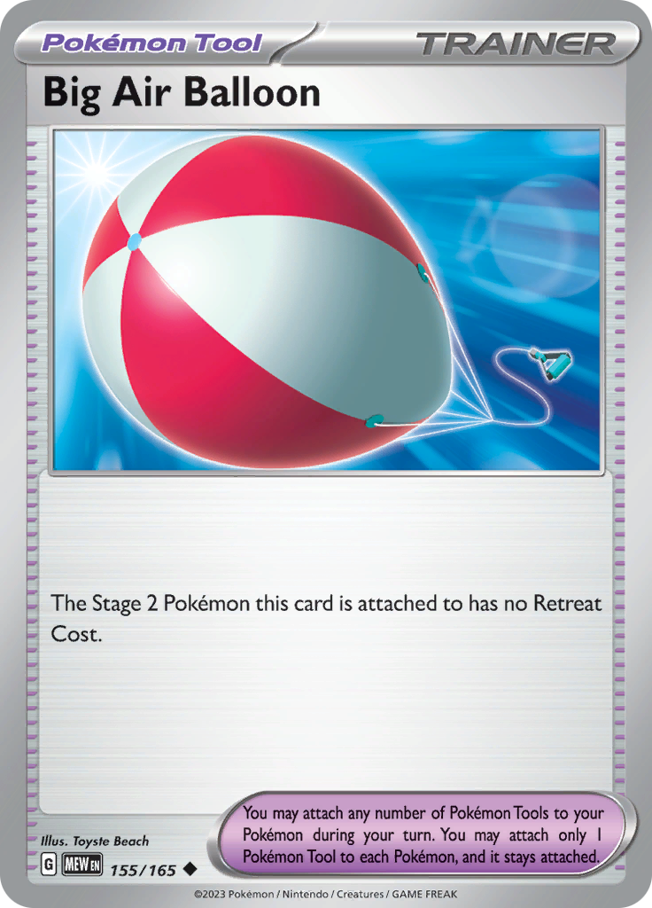 Big Air Balloon (155/165) [Scarlet & Violet 151] | Jomio and Rueliete's Cards and Comics