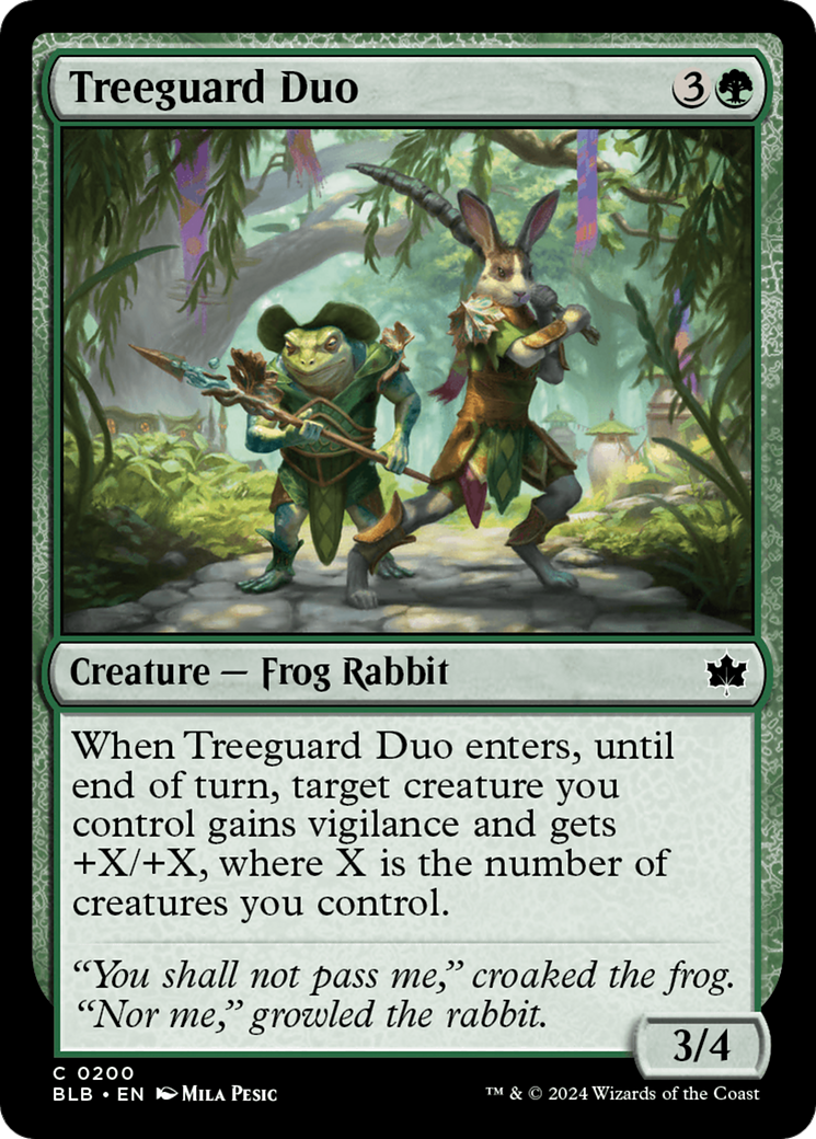 Treeguard Duo [Bloomburrow] | Jomio and Rueliete's Cards and Comics