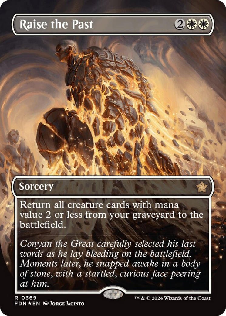 Raise the Past (Borderless) (Mana Foil) [Foundations] | Jomio and Rueliete's Cards and Comics