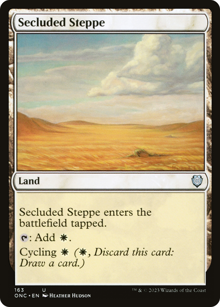 Secluded Steppe [Phyrexia: All Will Be One Commander] | Jomio and Rueliete's Cards and Comics