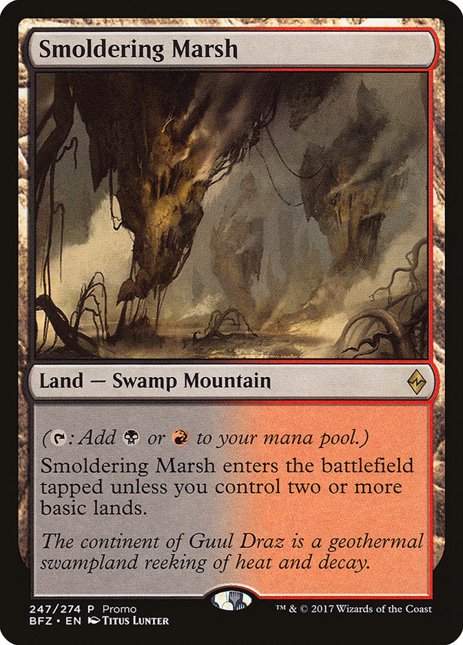 Smoldering Marsh (Promo) [Standard Showdown Promos] | Jomio and Rueliete's Cards and Comics