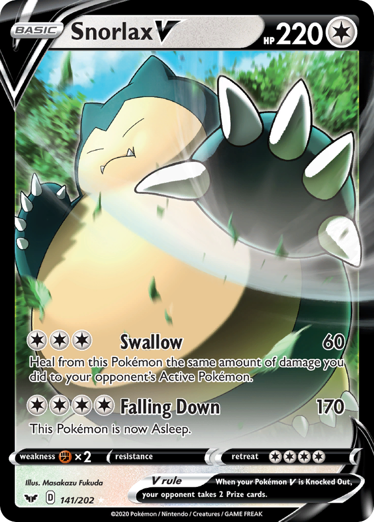 Snorlax V (141/202) (Oversized) [Sword & Shield: Base Set] | Jomio and Rueliete's Cards and Comics