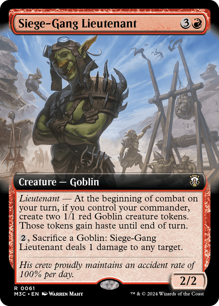 Siege-Gang Lieutenant (Extended Art) (Ripple Foil) [Modern Horizons 3 Commander] | Jomio and Rueliete's Cards and Comics